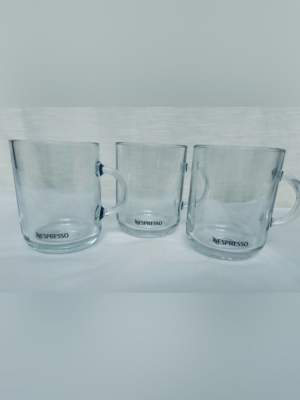 Nespresso Virtuo Clear Glass Mugs by Konstantin Grcic with Black Logo (Set of 3) - Picture 2 of 6